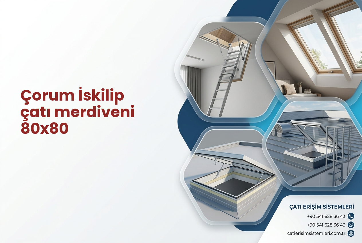 Çorum İskilip çatı merdiveni 80x80