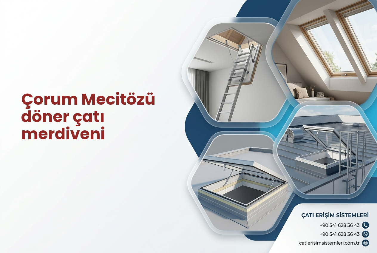 Çorum Mecitözü döner çatı merdiveni
