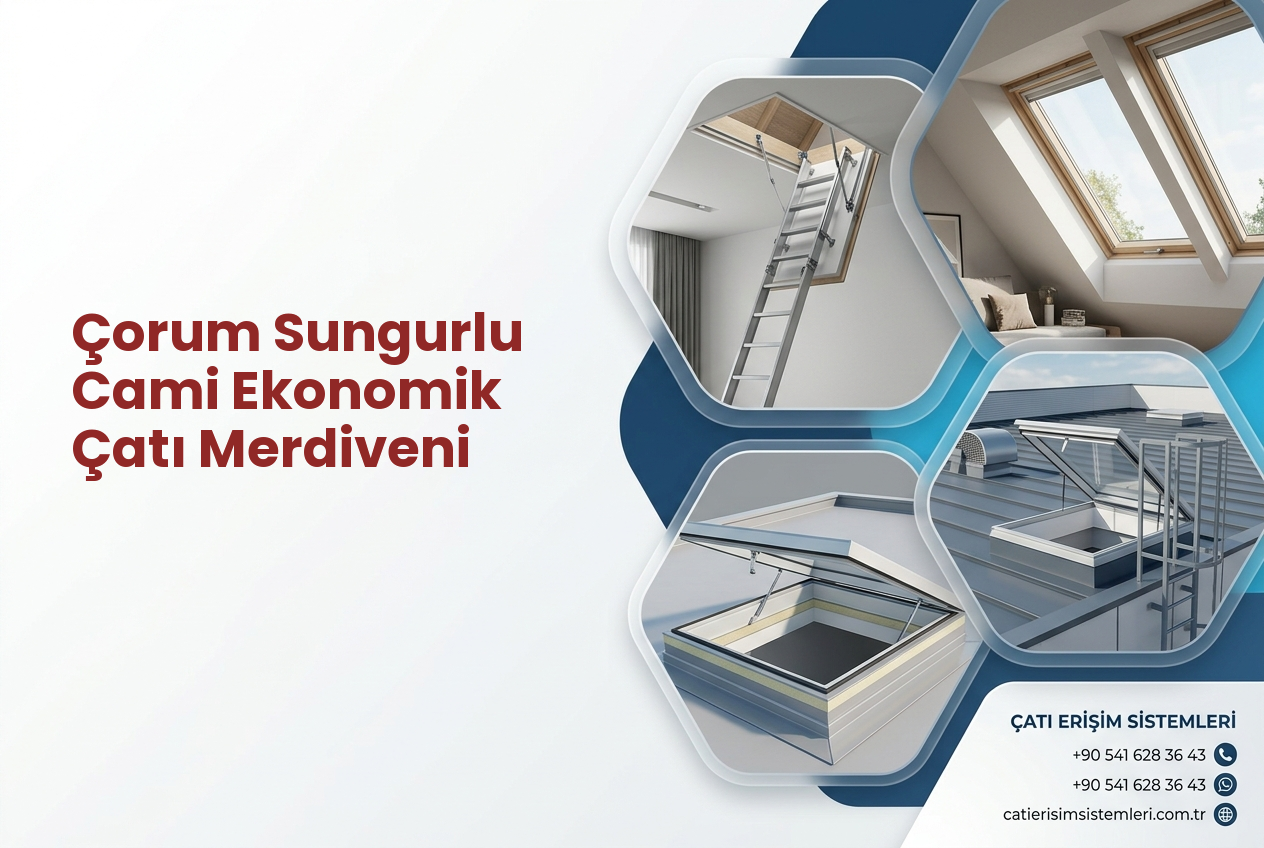 Çorum Sungurlu Cami Ekonomik Çatı Merdiveni