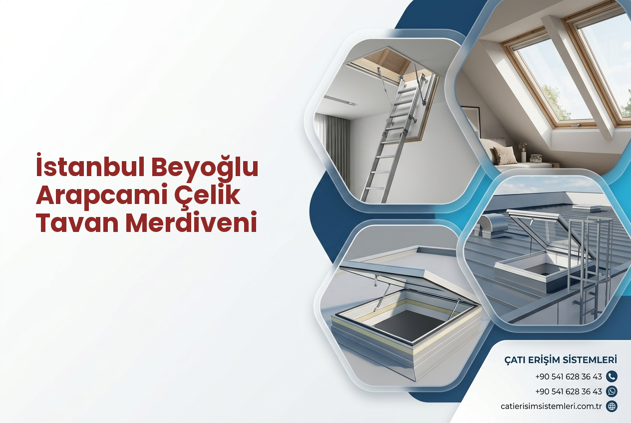 İstanbul Beyoğlu Arapcami Çelik Tavan Merdiveni