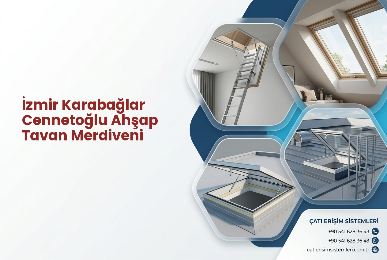 İzmir Karabağlar Cennetoğlu Ahşap Tavan Merdiveni