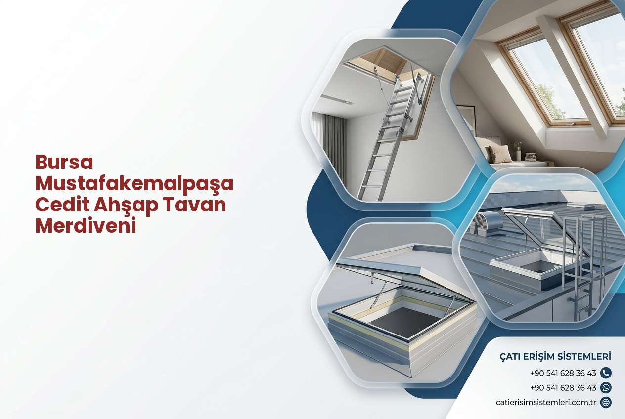 Bursa Mustafakemalpaşa Cedit Ahşap Tavan Merdiveni