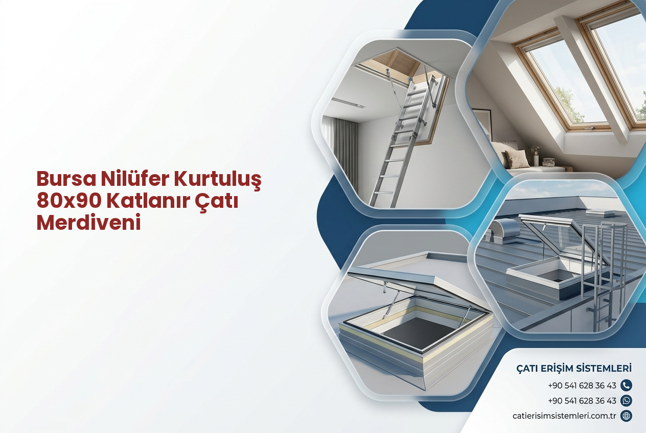 Bursa Nilüfer Kurtuluş 80x90 Katlanır Çatı Merdiveni