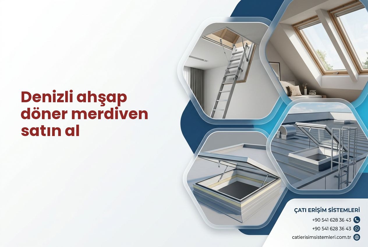 Denizli ahşap döner merdiven satın al
