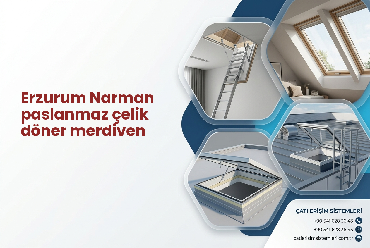 Erzurum Narman paslanmaz çelik döner merdiven