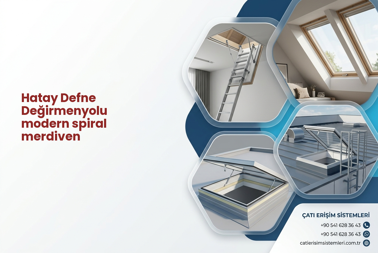 Hatay Defne Değirmenyolu modern spiral merdiven