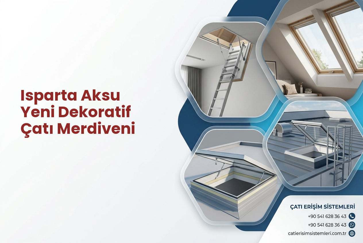 Isparta Aksu Yeni Dekoratif Çatı Merdiveni