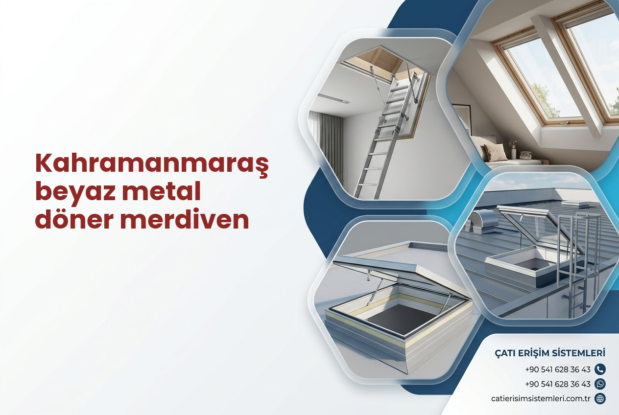 Kahramanmaraş beyaz metal döner merdiven
