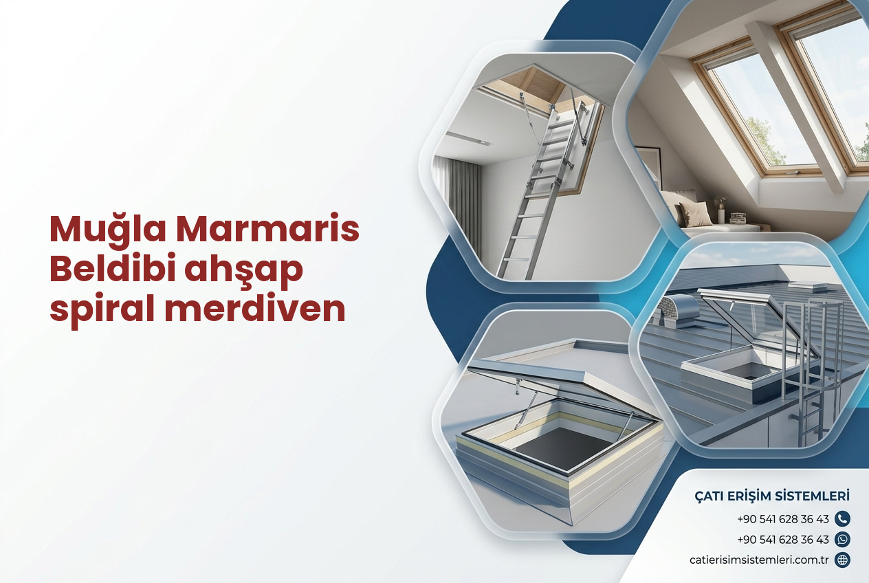 Muğla Marmaris Beldibi ahşap spiral merdiven