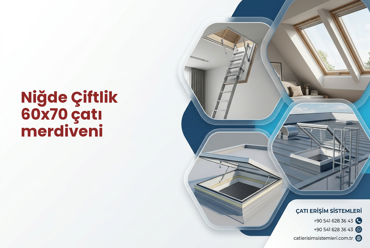Niğde Çiftlik 60x70 çatı merdiveni