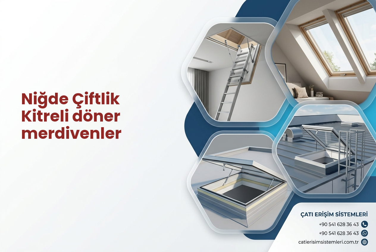 Niğde Çiftlik Kitreli döner merdivenler