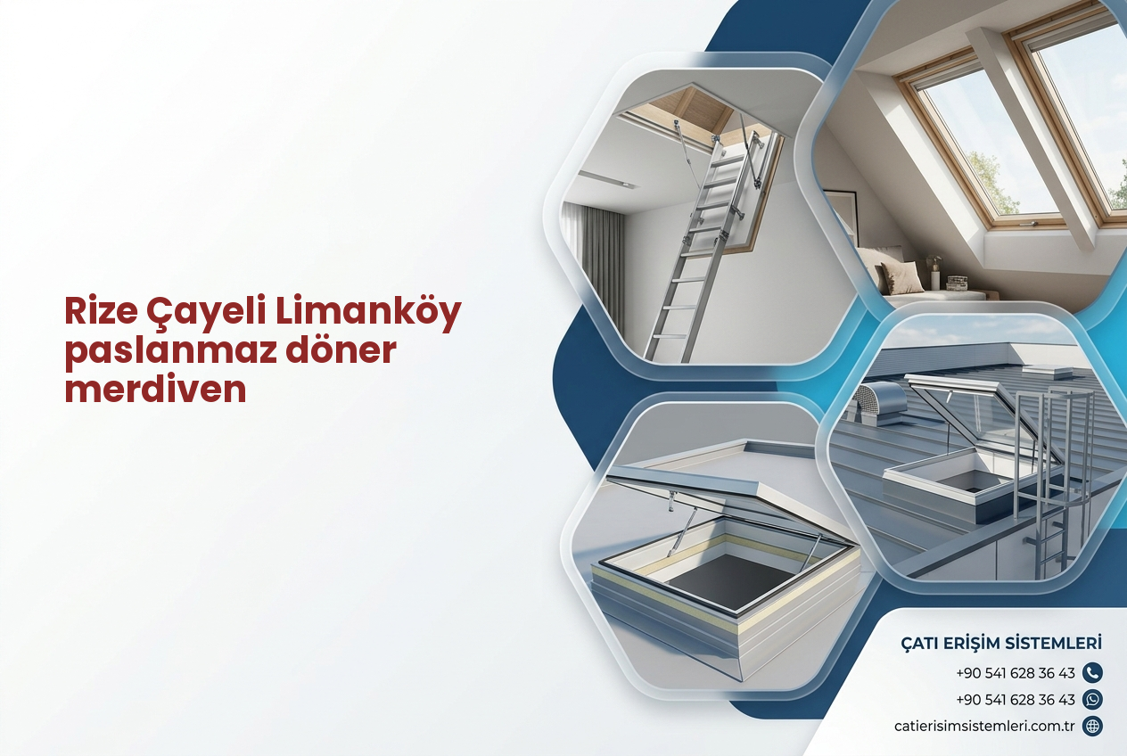 Rize Çayeli Limanköy paslanmaz döner merdiven