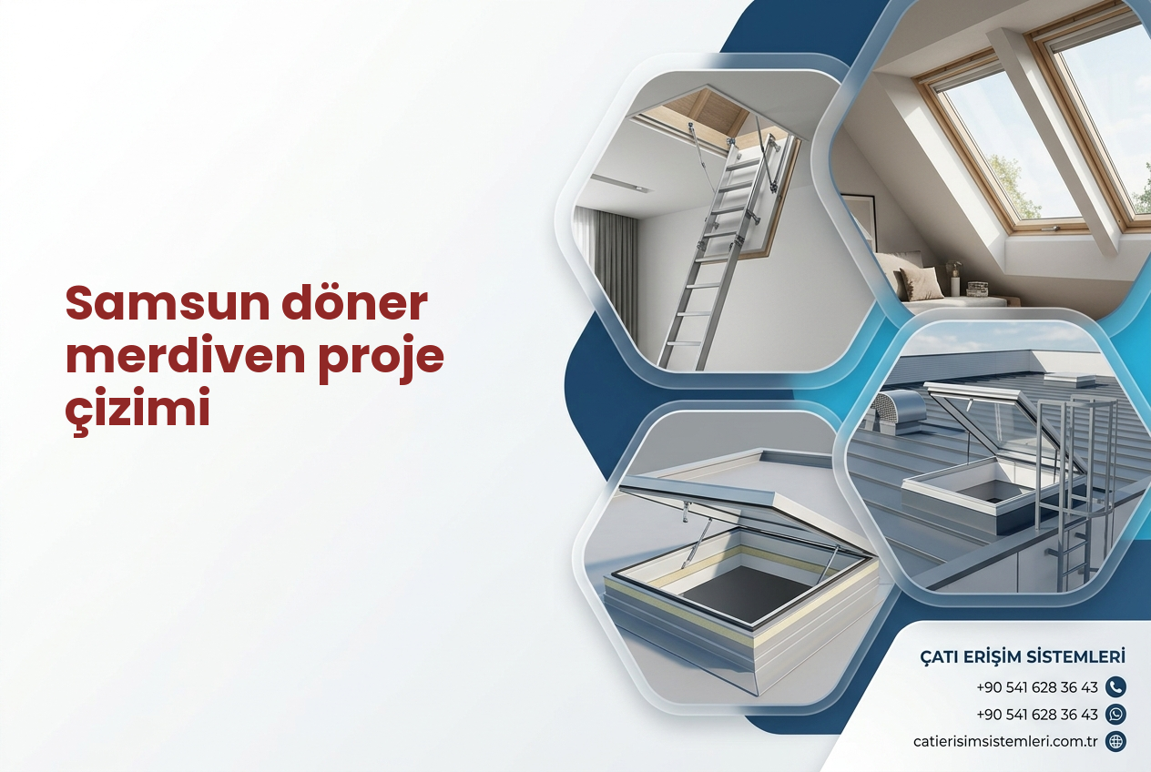 Samsun döner merdiven proje çizimi