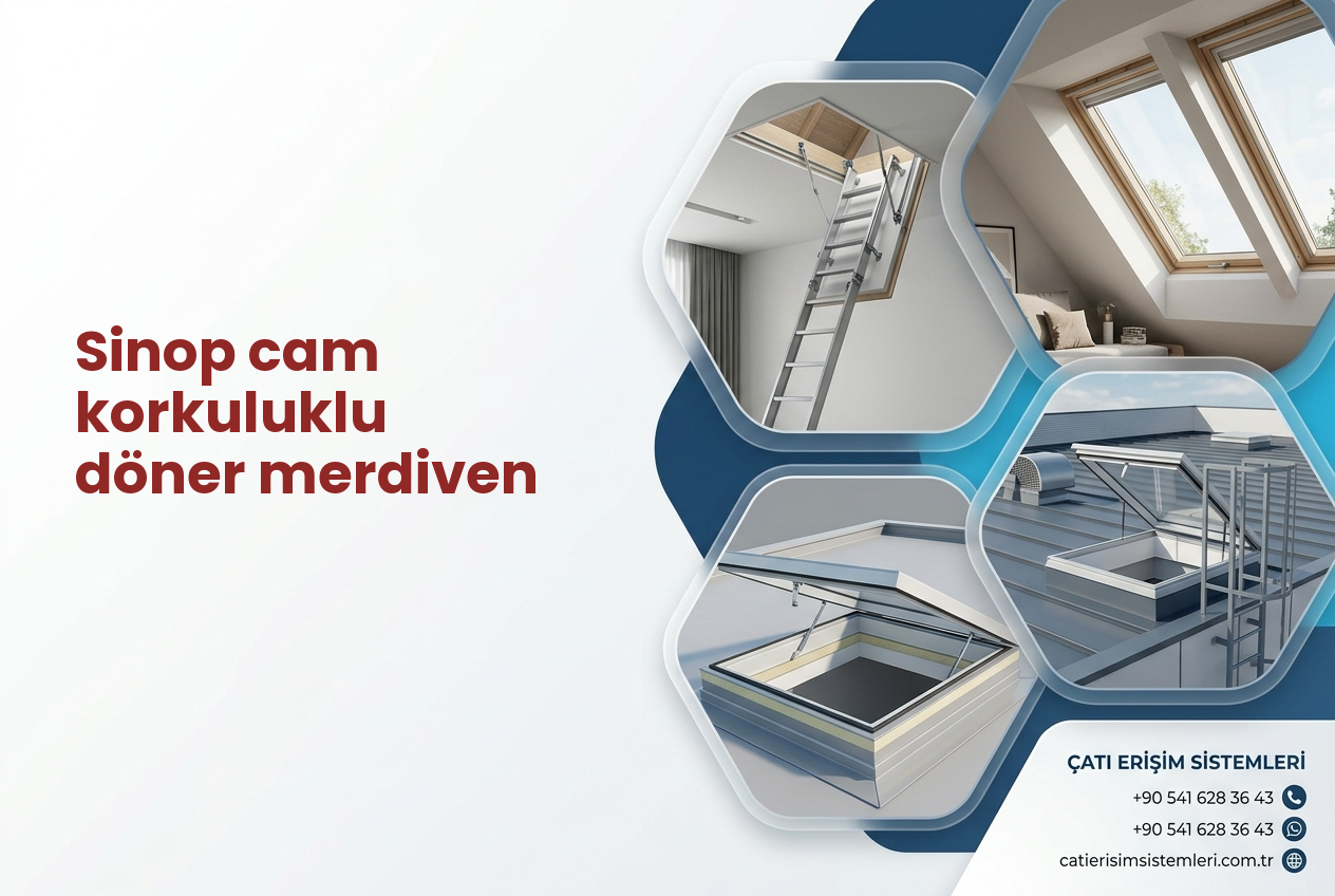 Sinop cam korkuluklu döner merdiven