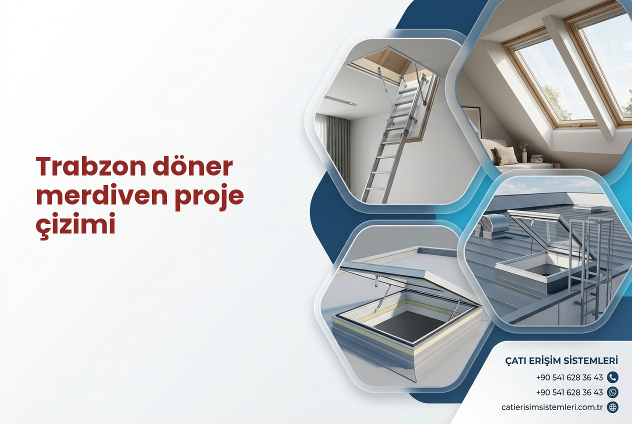 Trabzon döner merdiven proje çizimi